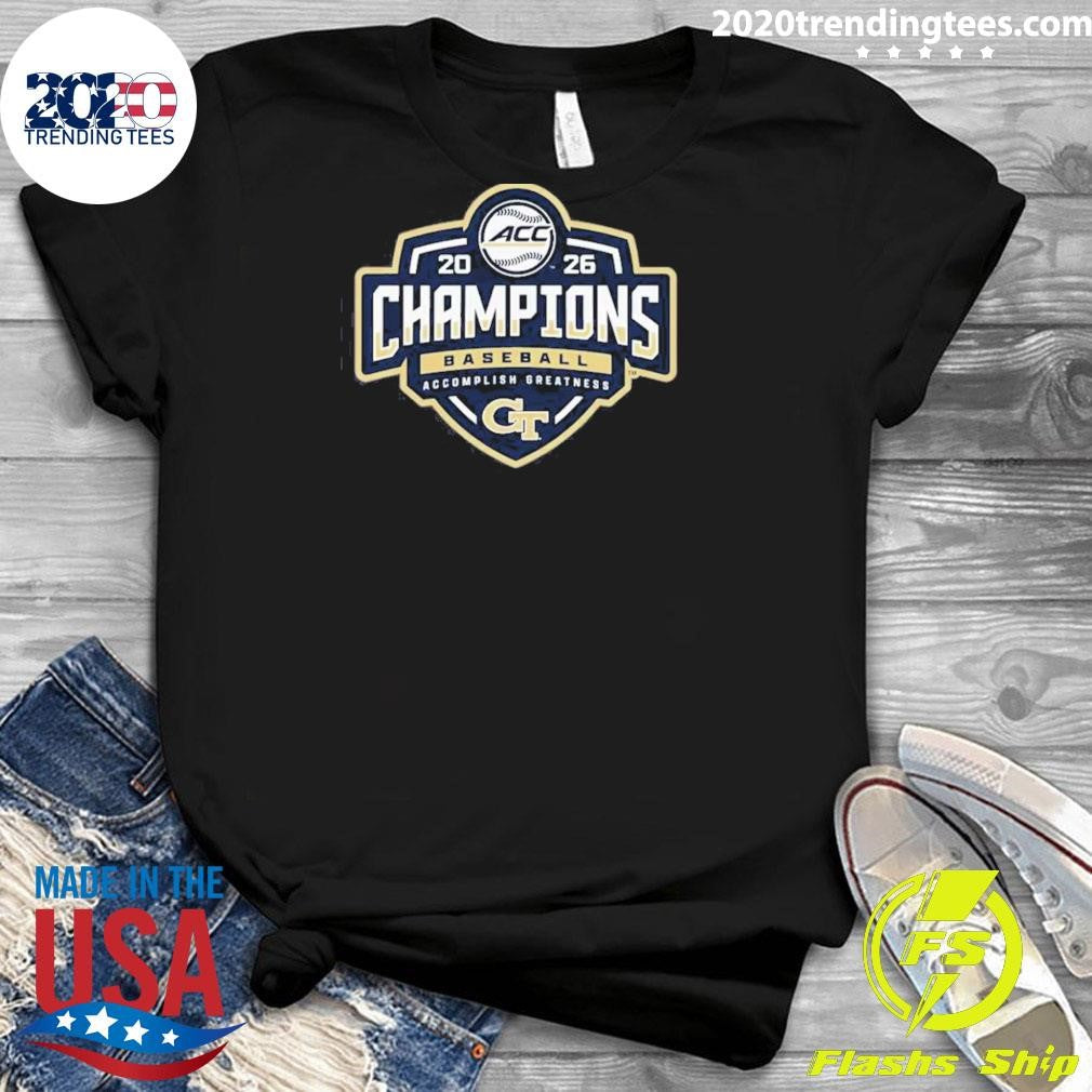 Georgia Tech Yellow Jackets 2026 Acc Baseball Tournament Champions Shirt