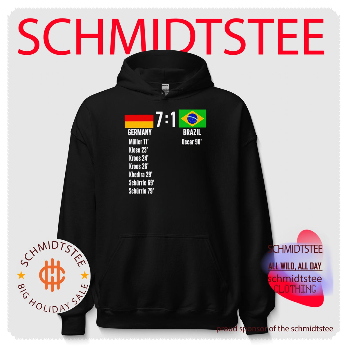 Germany Vs Brazil 7 1 player name score shirt