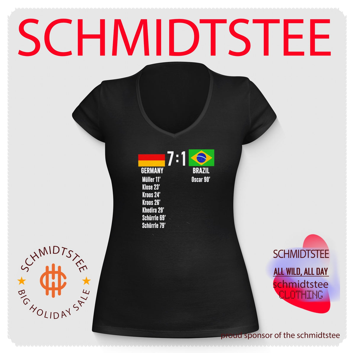 Germany Vs Brazil 7 1 player name score shirt