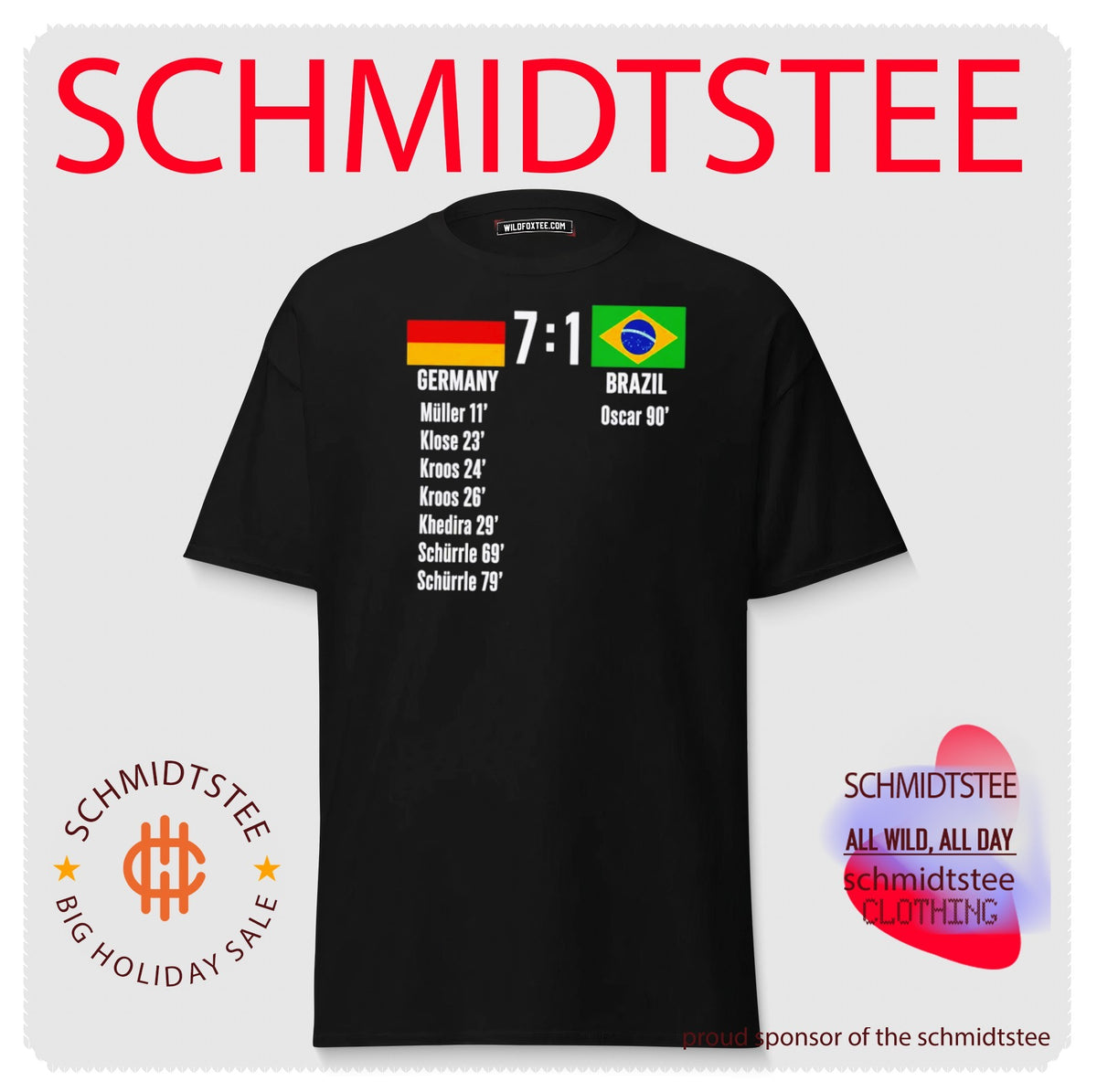 Germany Vs Brazil 7 1 player name score shirt