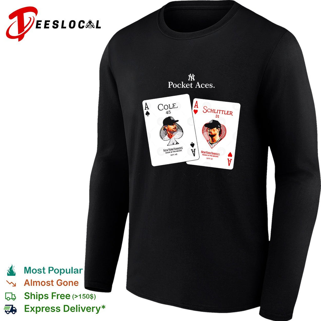 Gerrit Cole Schlittler New York Yankees pocket aces graphic shirt