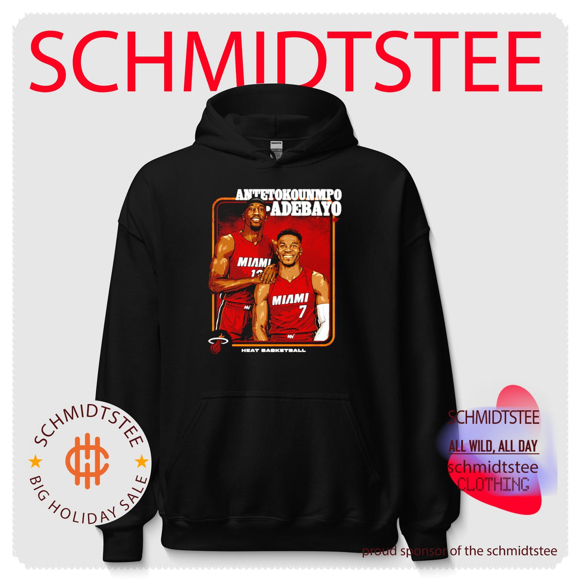 Giannis Antetokounmpo & Bam Adebayo Miami Heat Step Brothers signature shirt