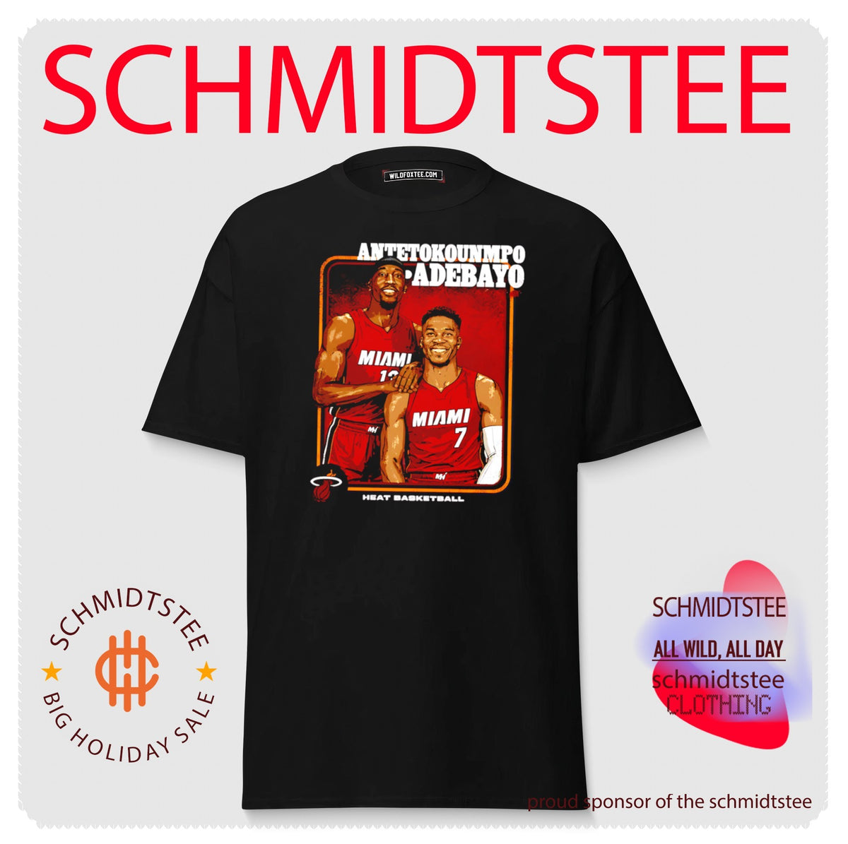 Giannis Antetokounmpo & Bam Adebayo Miami Heat Step Brothers signature shirt
