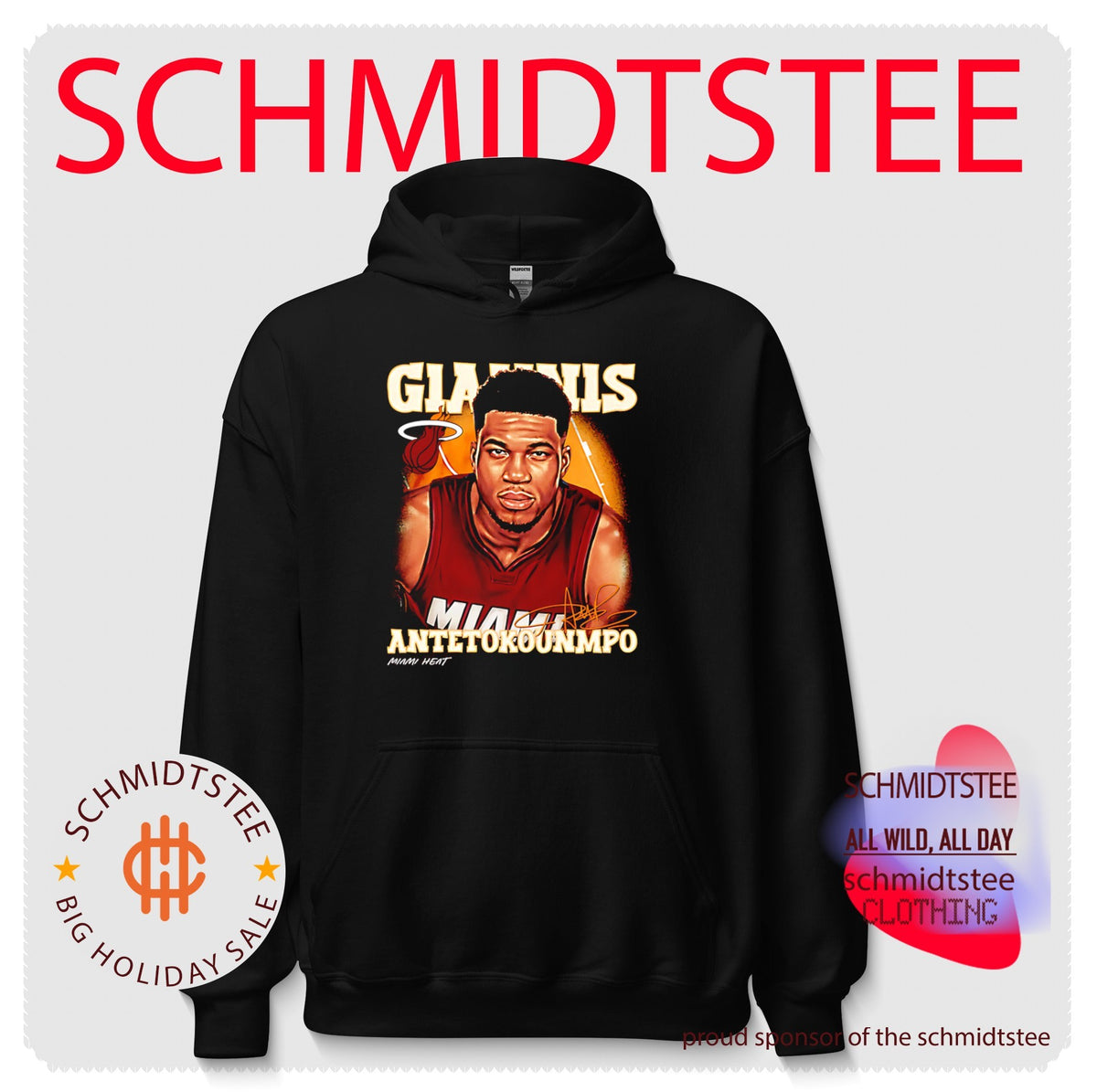 Giannis Antetokounmpo Miami Heat Airbrush signature shirt