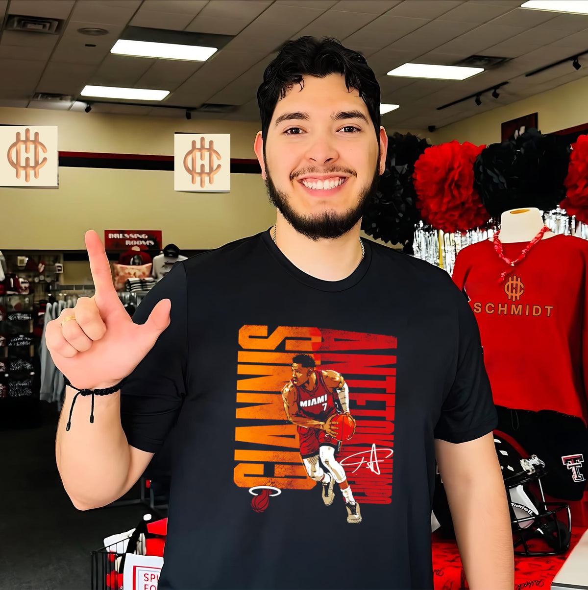 Giannis Antetokounmpo Miami Heat Bold signature shirt