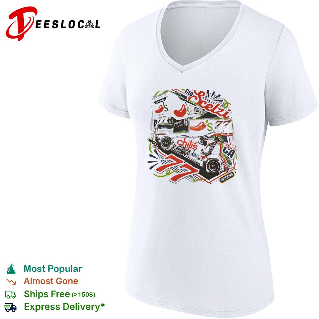 Gio Scelzi Chili s 77 Spire Motorsports Fresno CA Sprint Car Racing Graphic shirt