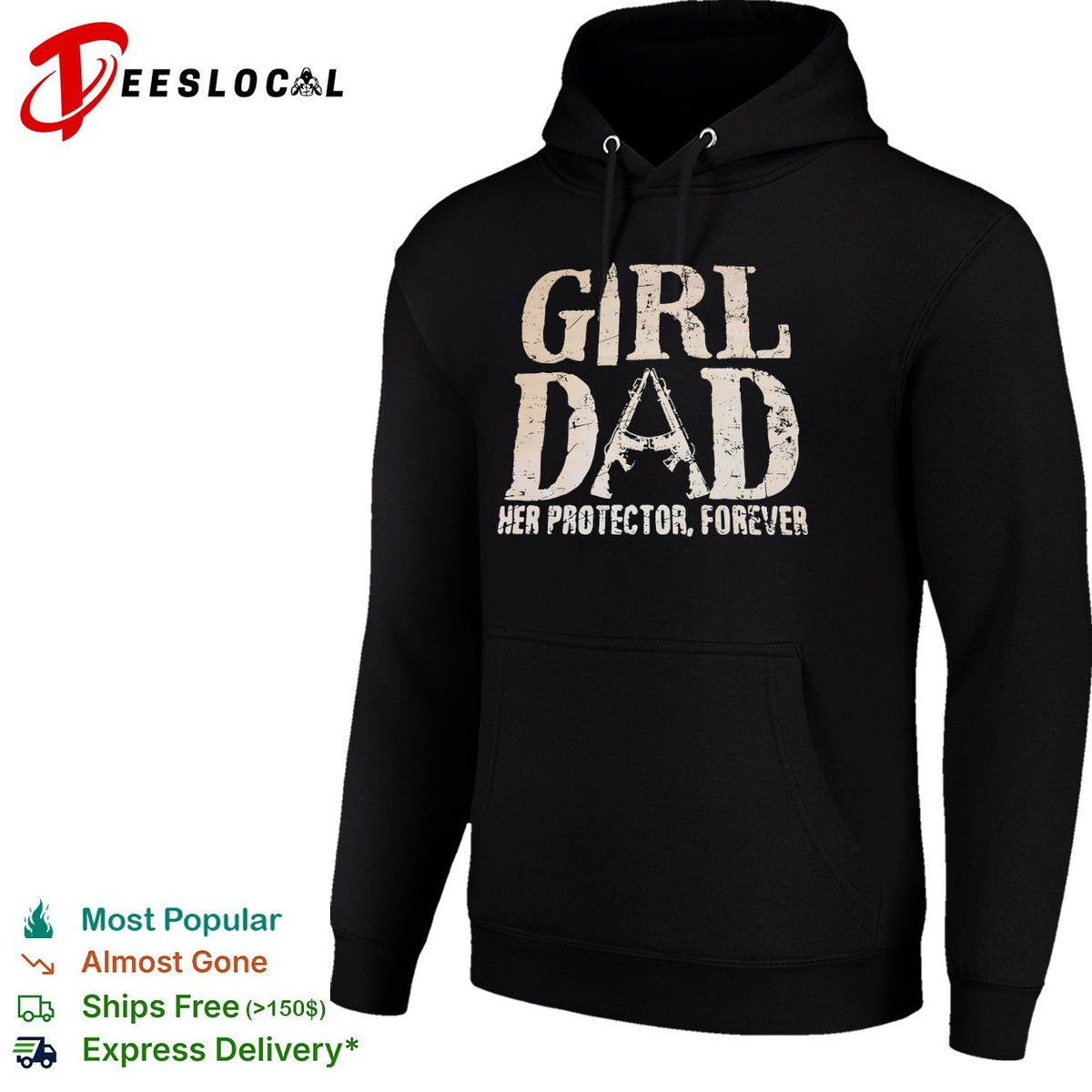 Girl dad her protector forever rifle shirt
