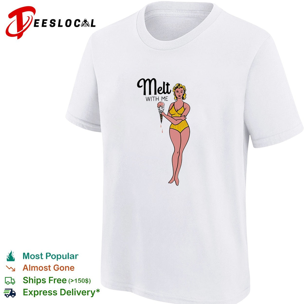 Girl summer melt with me ice cream shirt