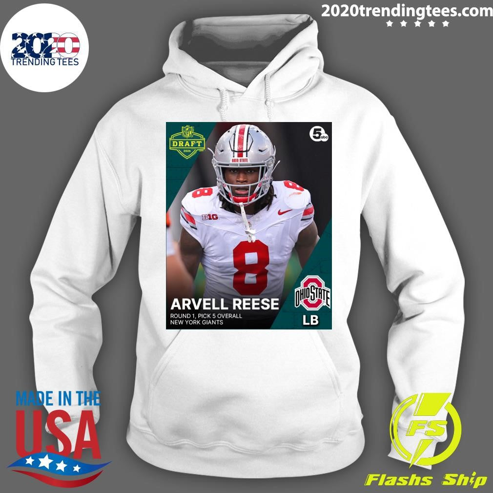 Glenville native and OSU Buckeye Arvell Reese heads to the New York Giants Shirt