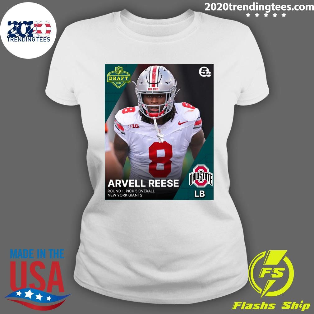 Glenville native and OSU Buckeye Arvell Reese heads to the New York Giants Shirt