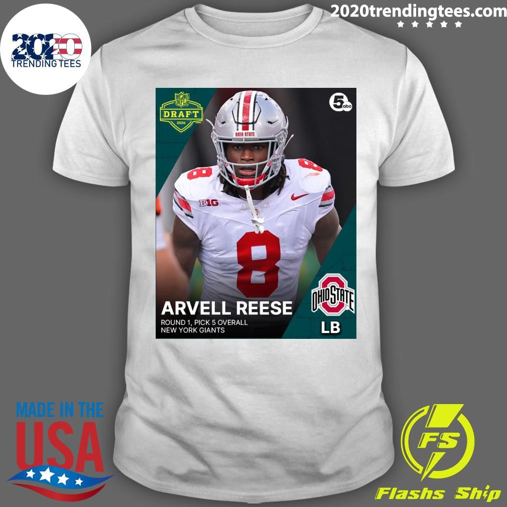 Glenville native and OSU Buckeye Arvell Reese heads to the New York Giants Shirt