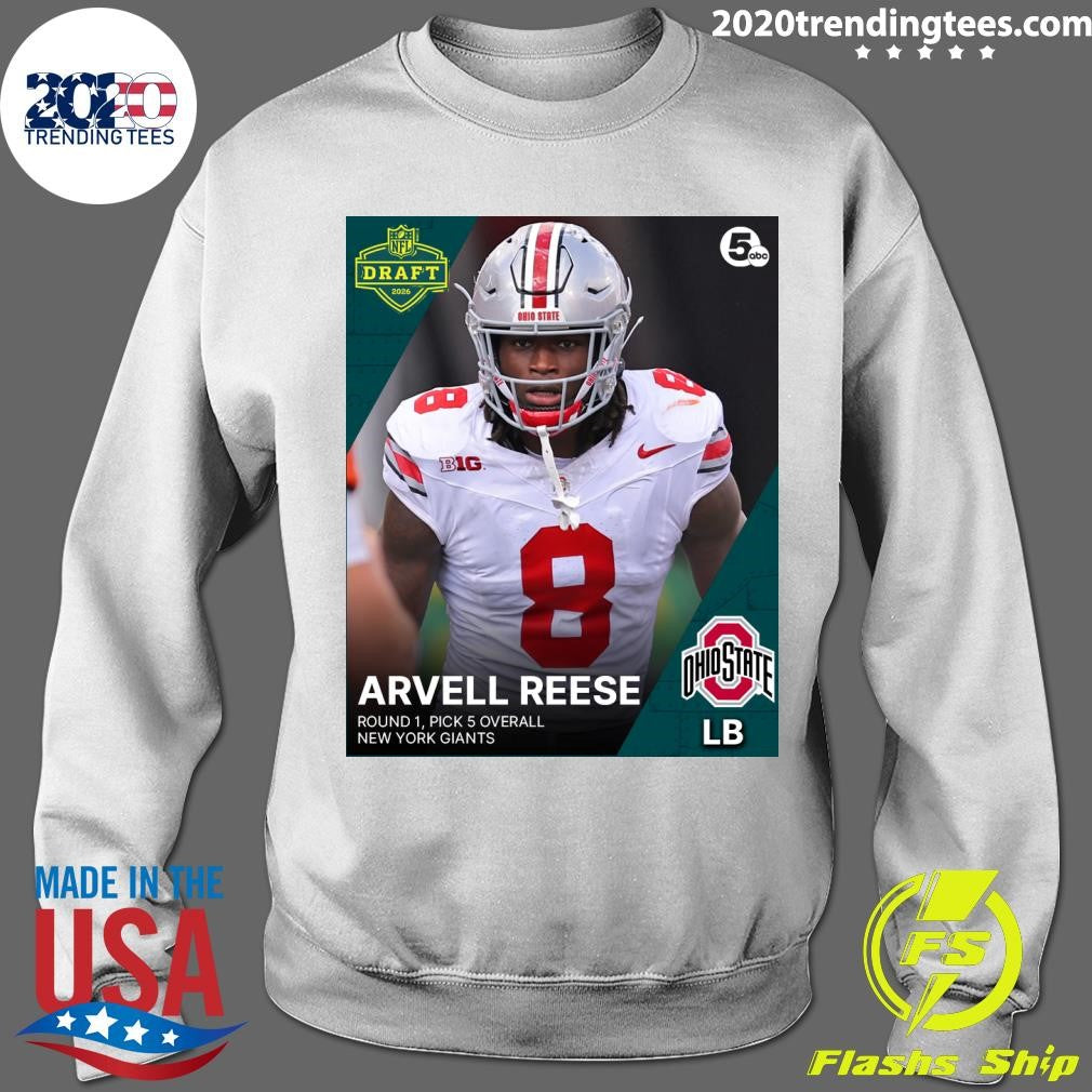 Glenville native and OSU Buckeye Arvell Reese heads to the New York Giants Shirt