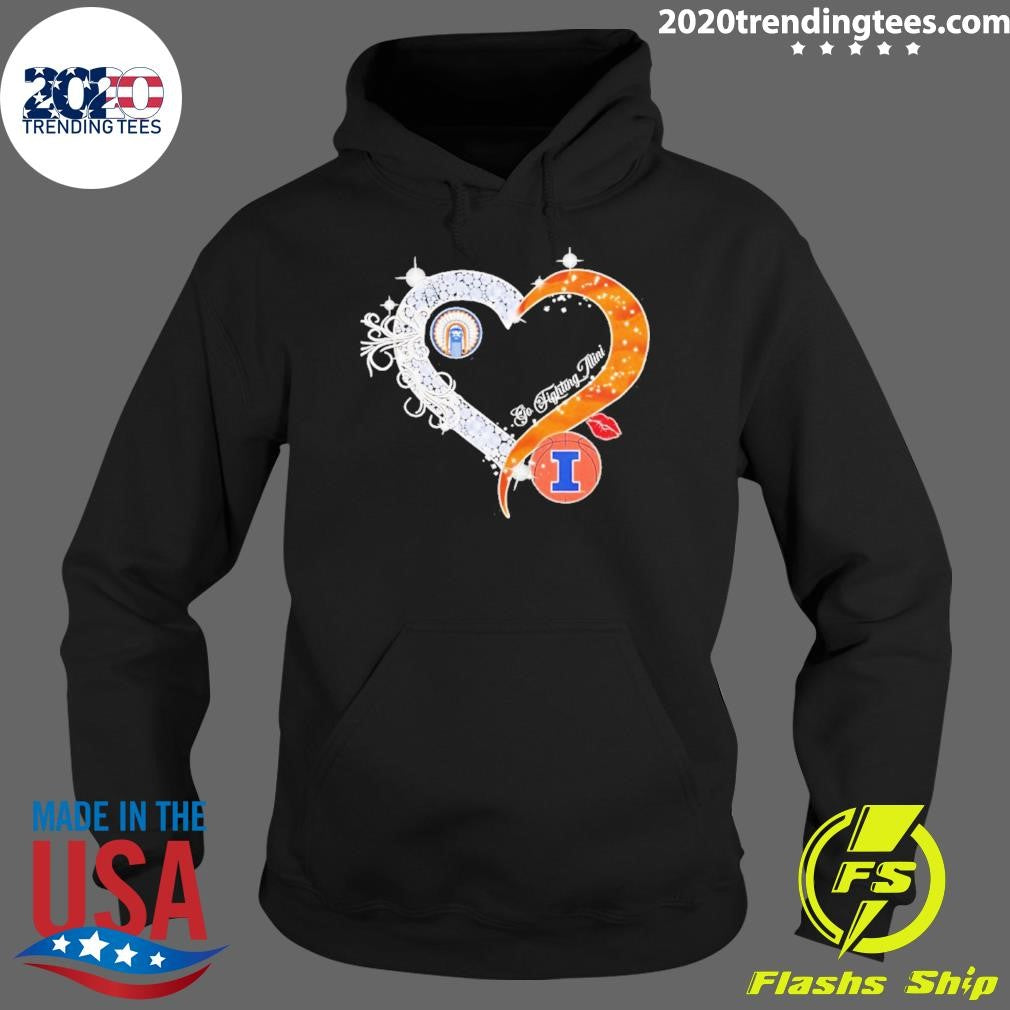Go Illinois Fighting Illini 2026 Diamond Heart Shirt