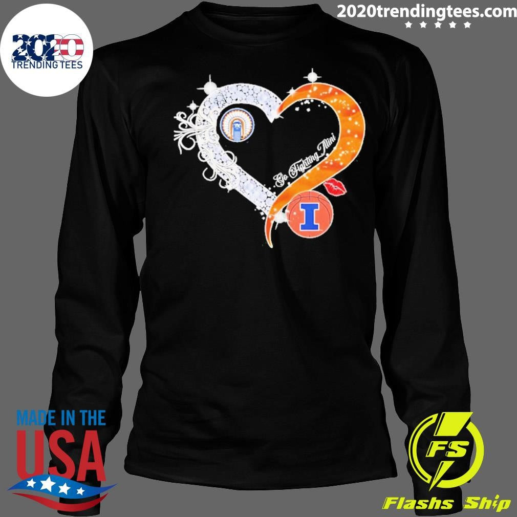 Go Illinois Fighting Illini 2026 Diamond Heart Shirt