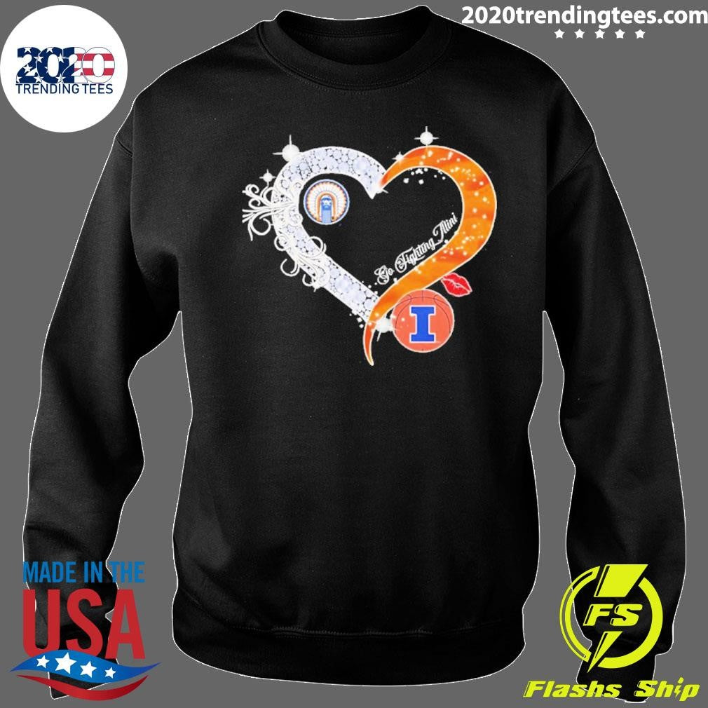 Go Illinois Fighting Illini 2026 Diamond Heart Shirt