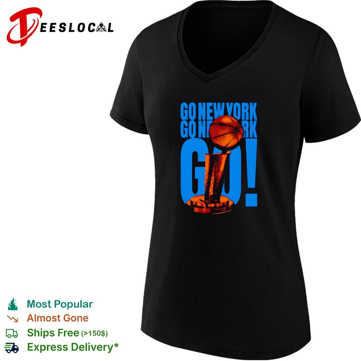 Go New York go trophy basketball bold poster shirt