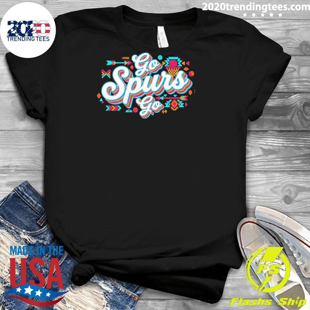 Go Spurs Go Retro Basketball Shirt