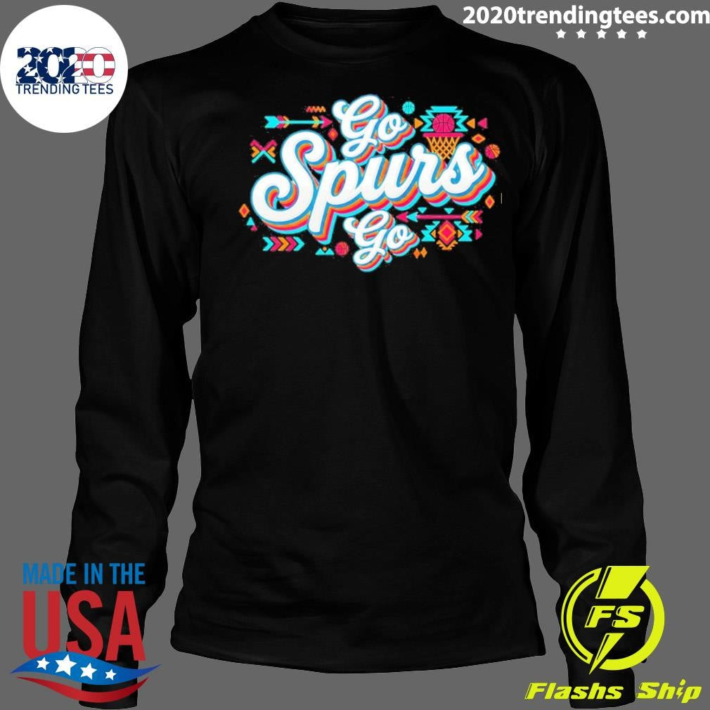 Go Spurs Go Retro Basketball Shirt