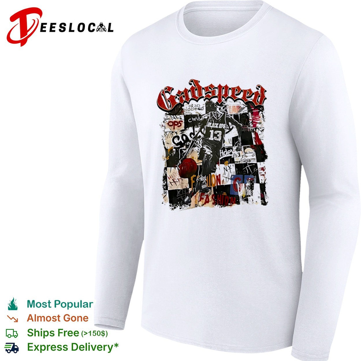 Godspeed Black Ops 13 Basketball shirt