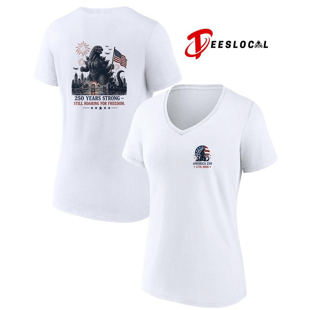 Godzilla America 250 years strong still roaring for freedom shirt