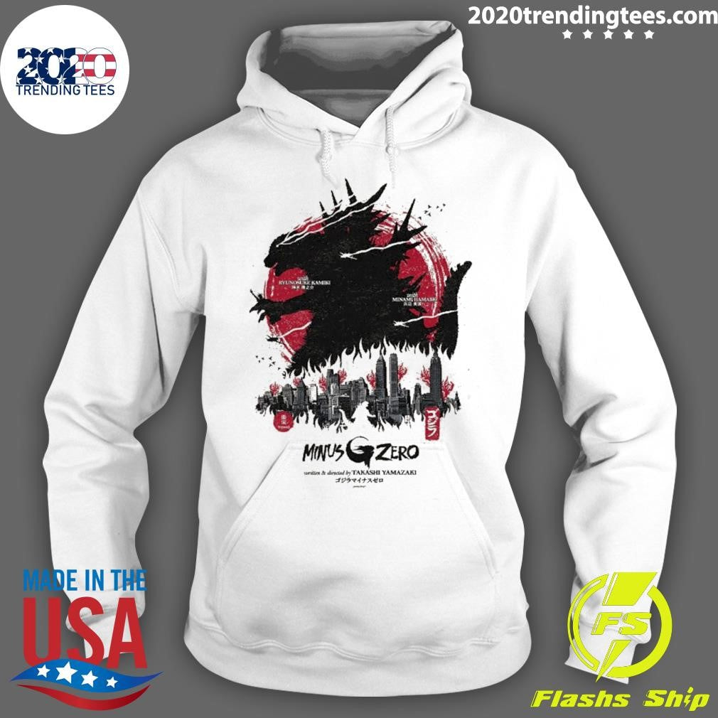Godzilla Minus Zero Japan Flag Style Art A New Threat is Looming Shirt
