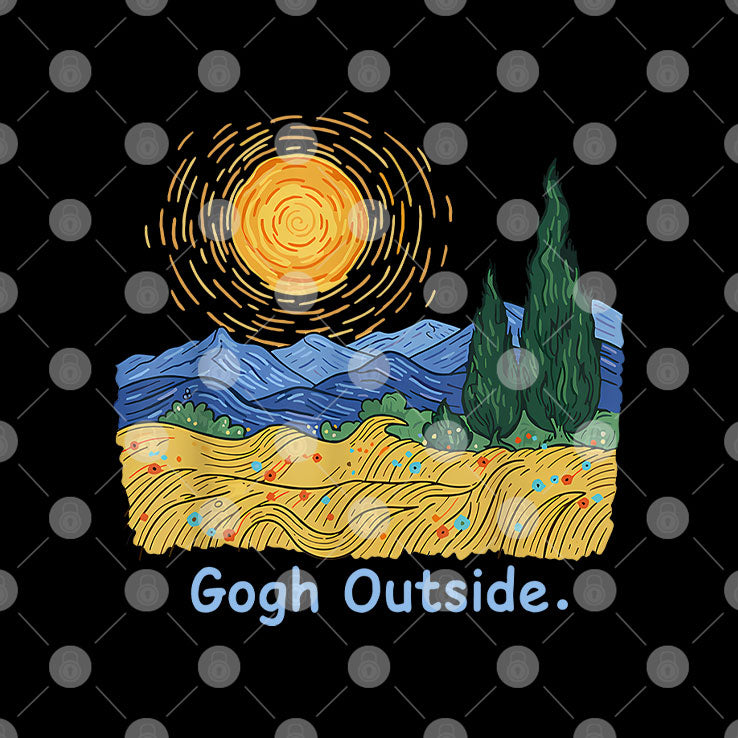 Gogh Outside Starry Night T Shirt