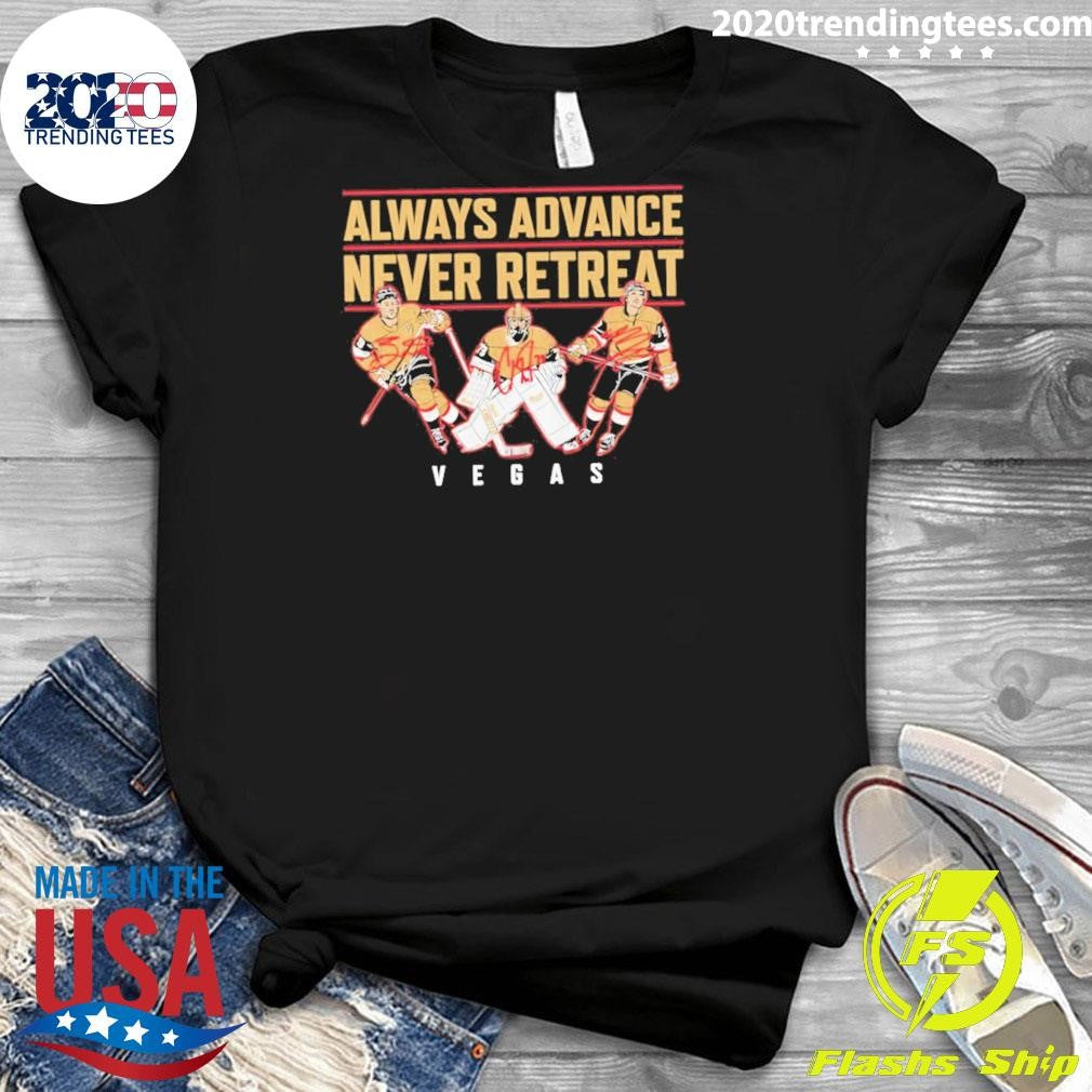 Golden Knights Always Advance Never Retreat Autographed Shirt