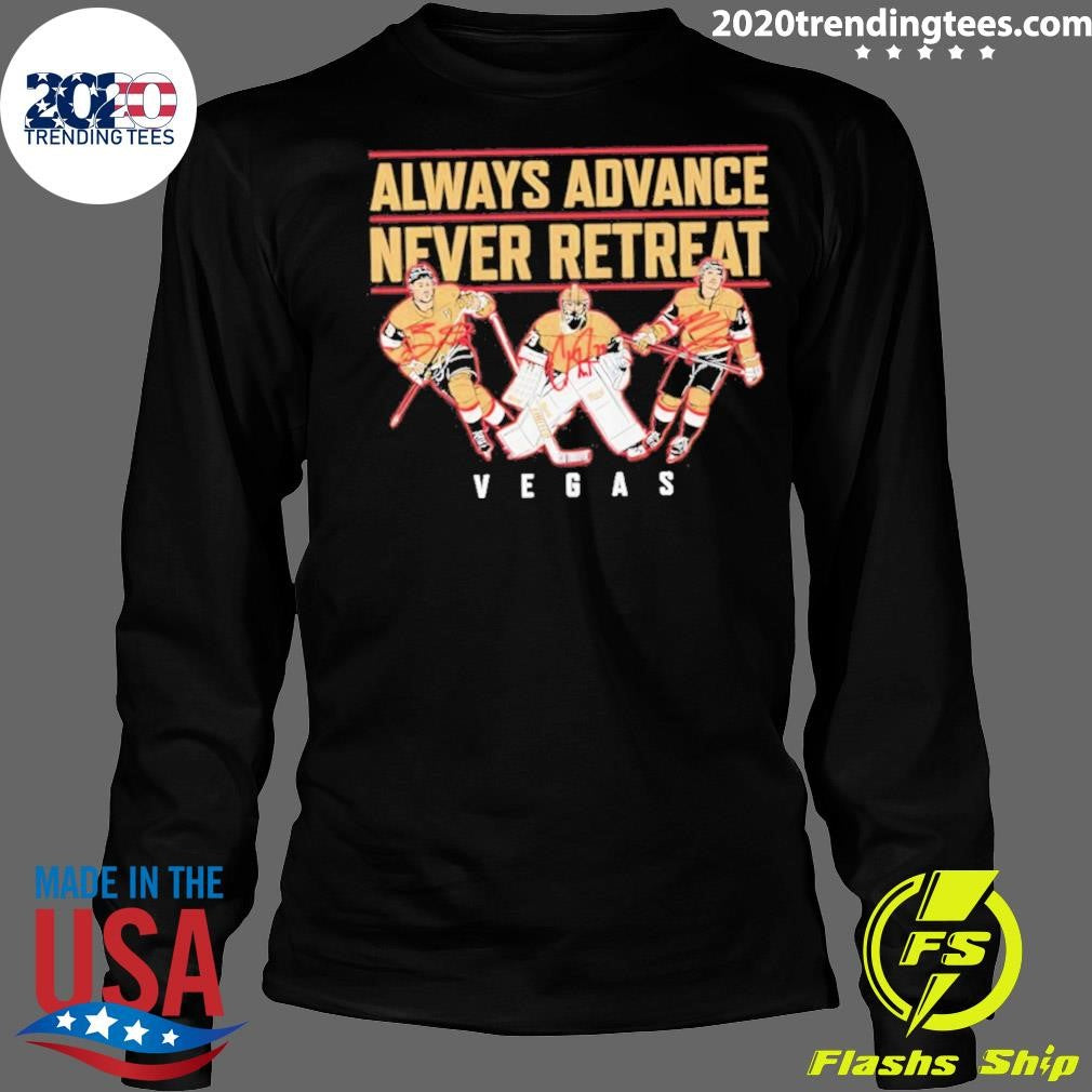 Golden Knights Always Advance Never Retreat Autographed Shirt