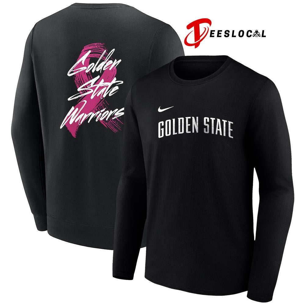 Golden State Warriors breast cancer awareness text shirt