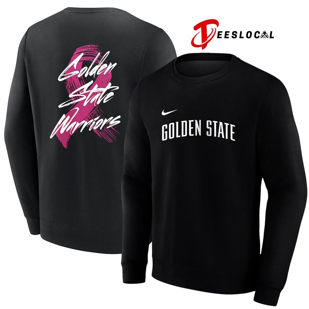 Golden State Warriors breast cancer awareness text shirt