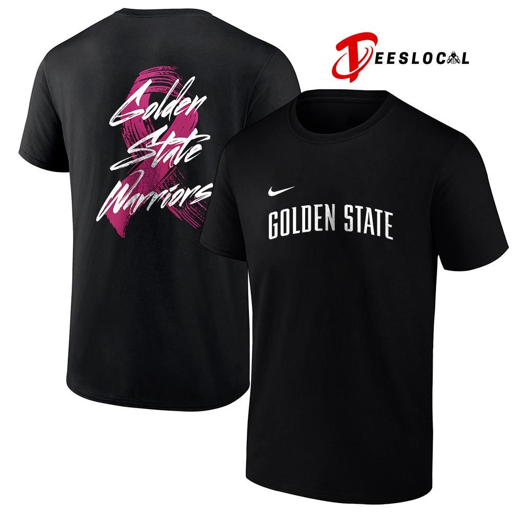 Golden State Warriors breast cancer awareness text shirt