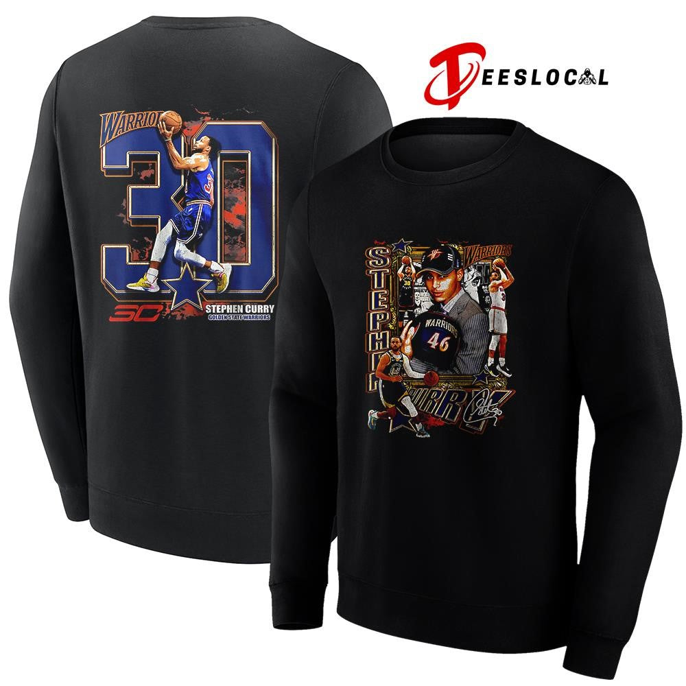 GoldenStateWarriorsStephenCurry30signatureposeshirt