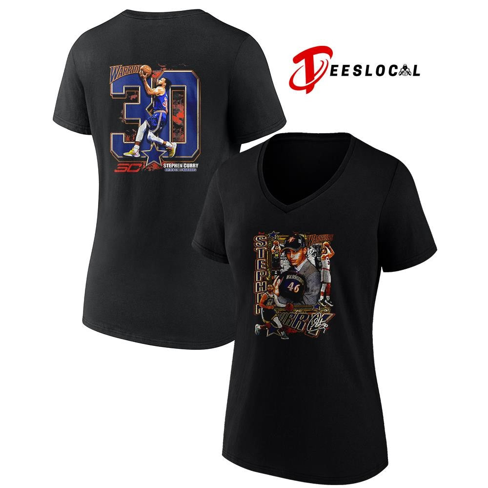 GoldenStateWarriorsStephenCurry30signatureposeshirt