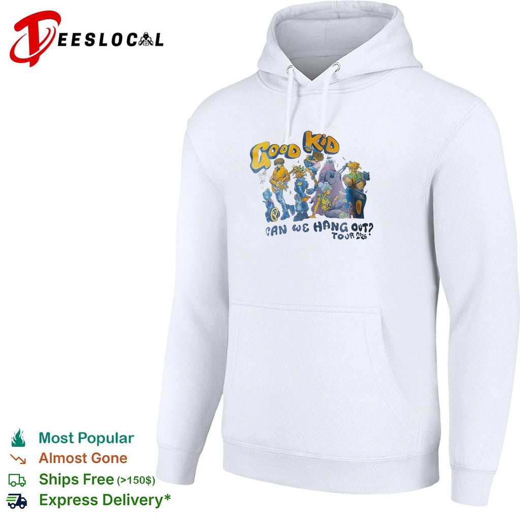 Good Kid can we hang out tour 2026 cartoon characters music shirt