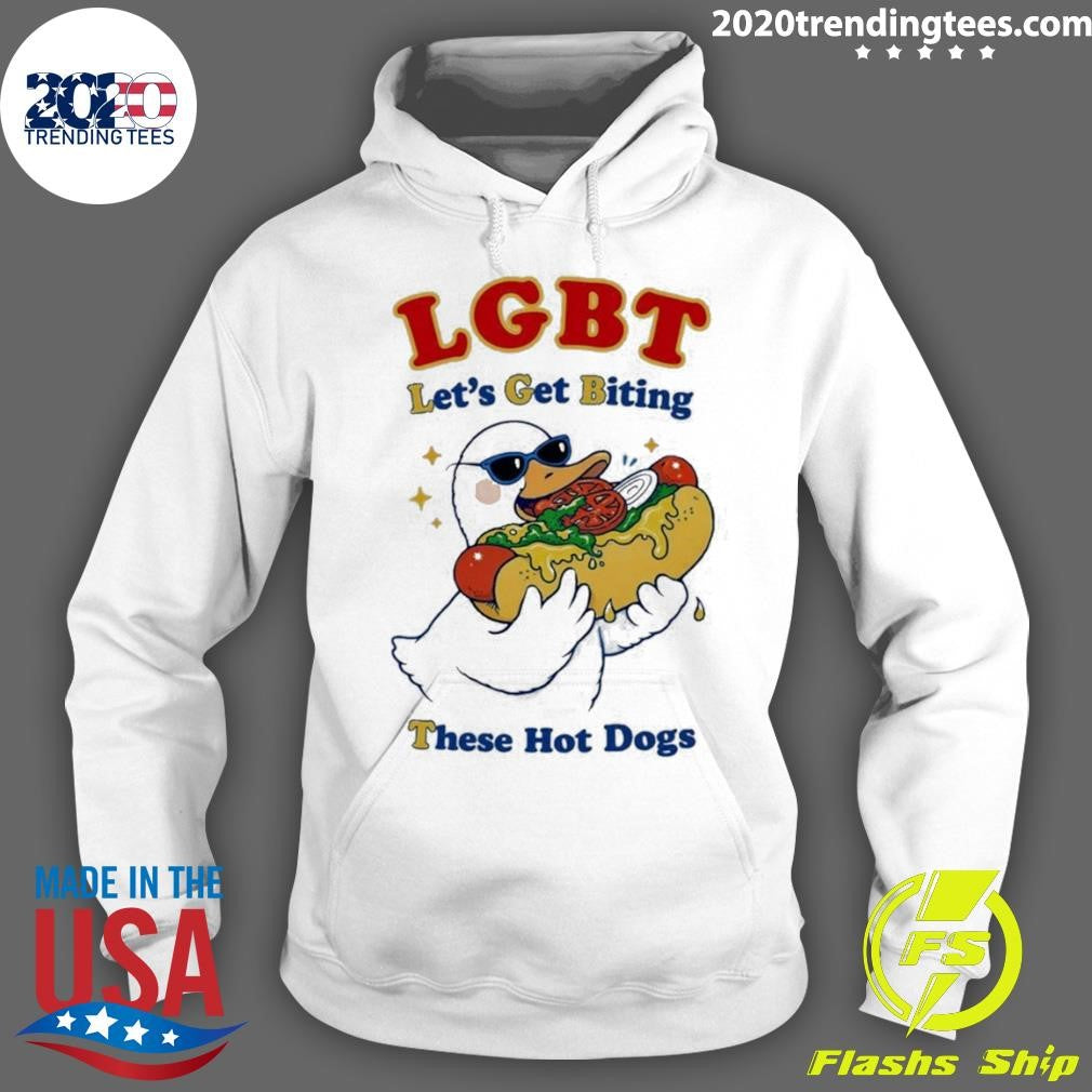 Goose Hot Dog Lgbt Let’s Get Biting These Hot Dogs Shirt