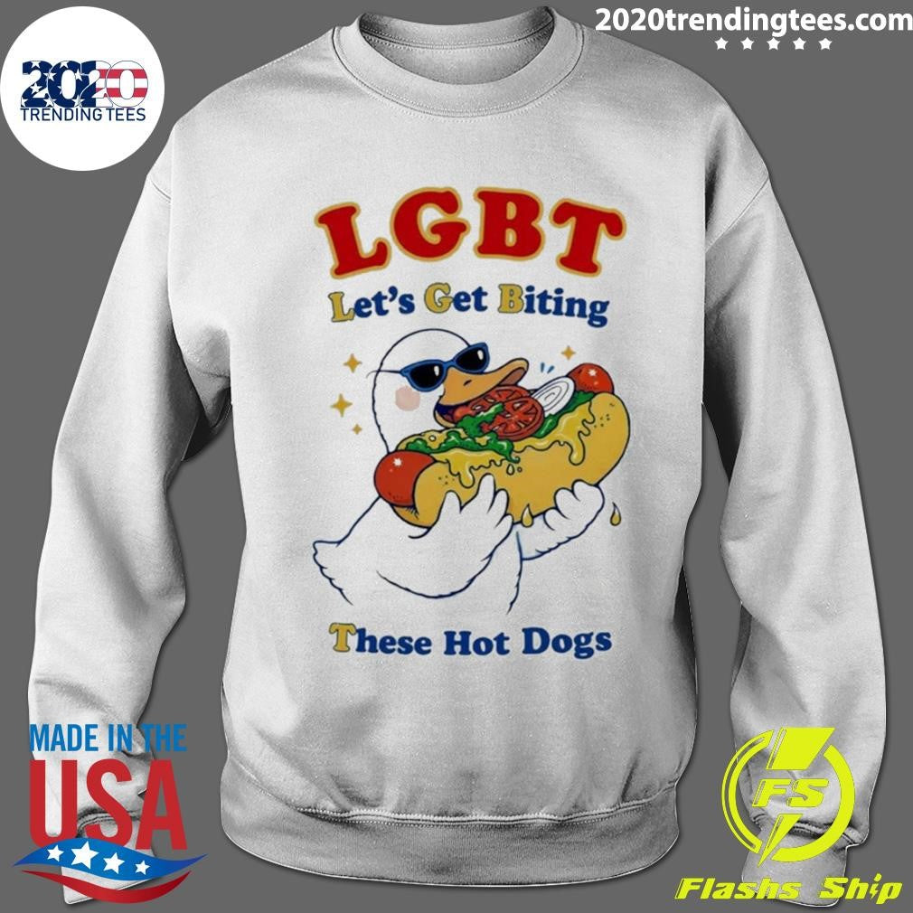 Goose Hot Dog Lgbt Let’s Get Biting These Hot Dogs Shirt