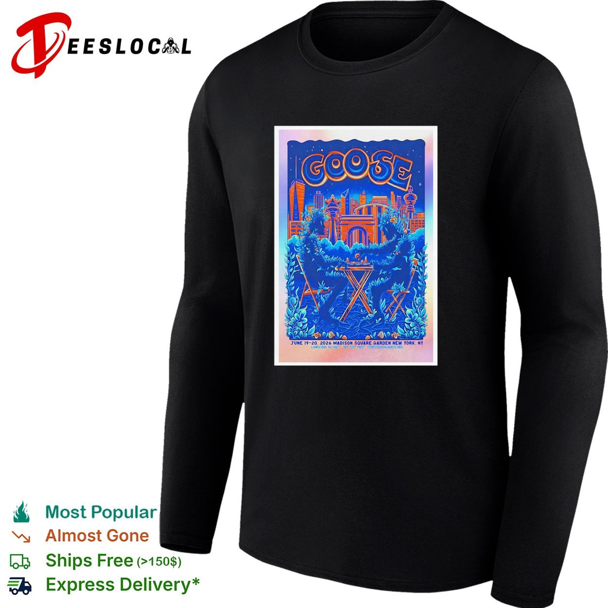 Goose June 19 20 2026 Madison Square Garden New York NY Conscious Alliance shirt