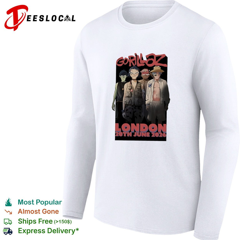 Gorillaz London 20th June 2026 Murdoc Noodle Russel shirt