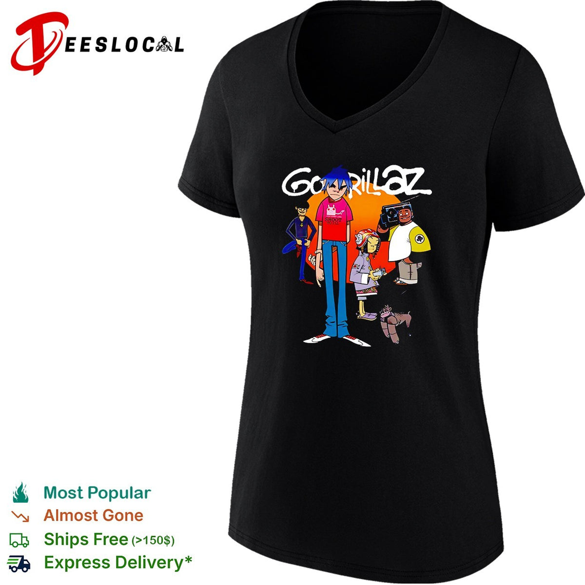 Gorillaz The Mountain Tour Summer 2026 Europe And UK Band Photo shirt
