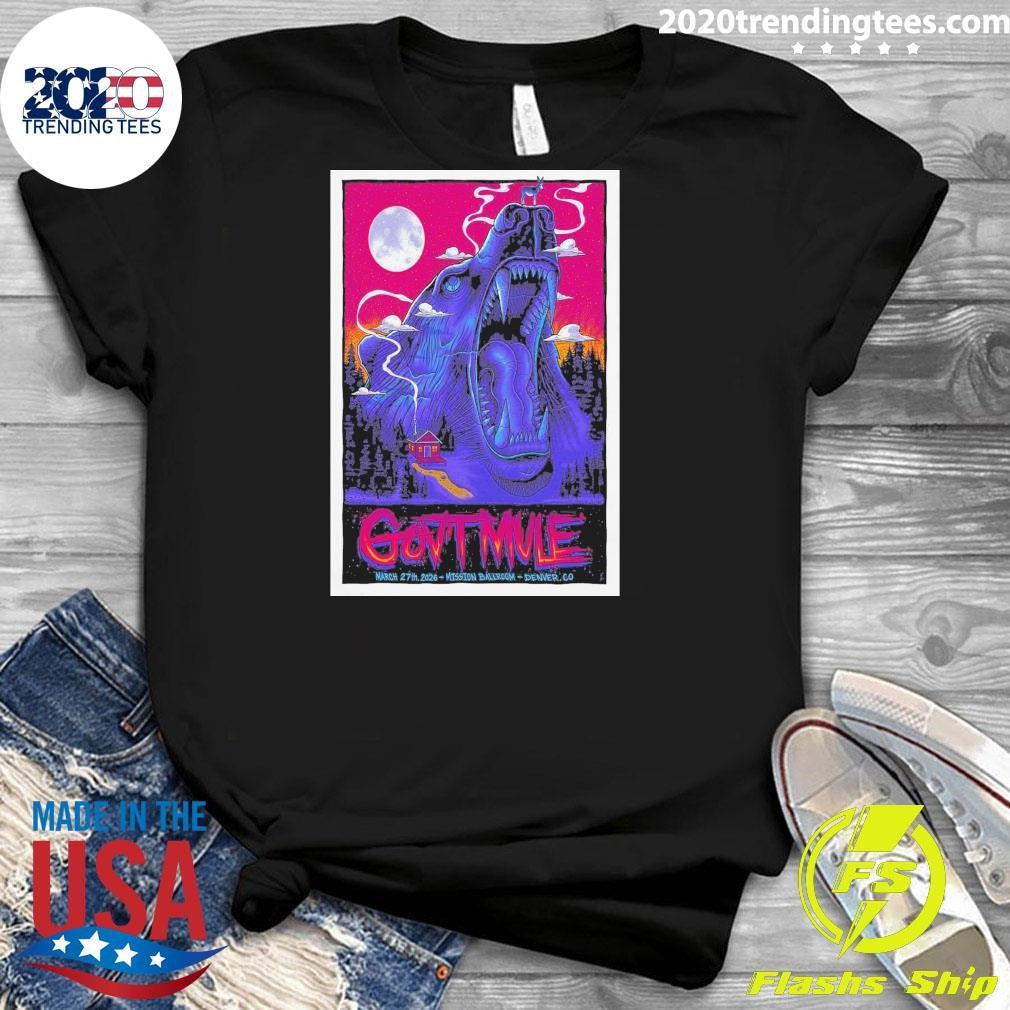 Gov’t Mule March 27th 2026 Mission Ballroom Denver. Co Shirt