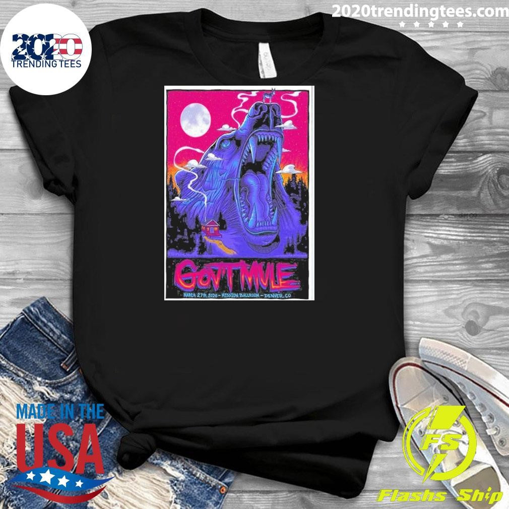 Govt Mule Tour Poster March 27 2026 Mission Ballroom Shirt