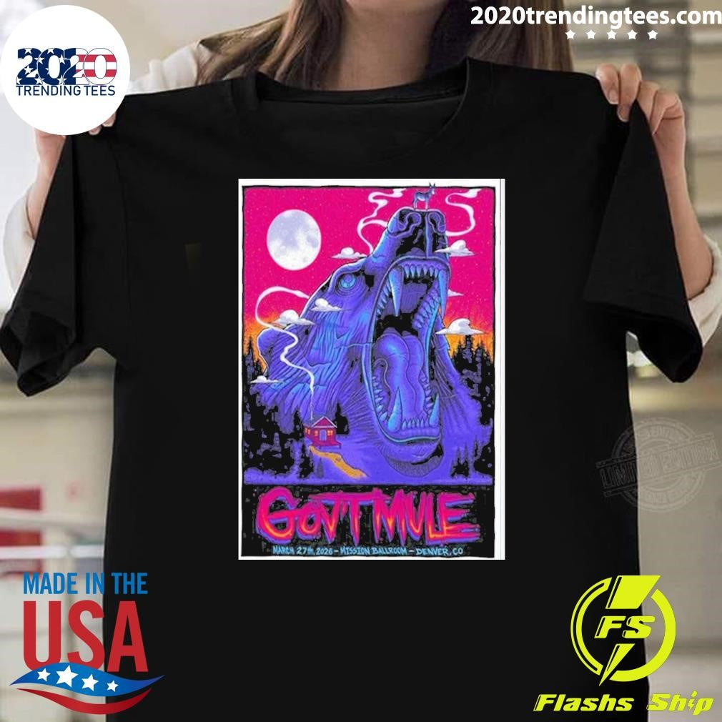 Govt Mule Tour Poster March 27 2026 Mission Ballroom Shirt