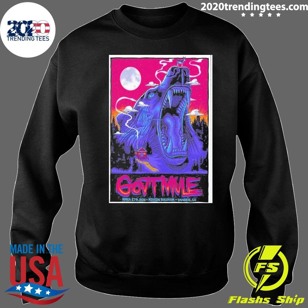 Govt Mule Tour Poster March 27 2026 Mission Ballroom Shirt