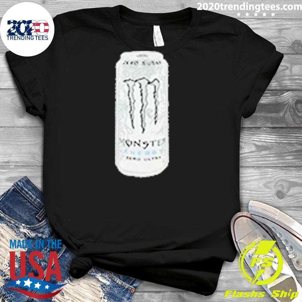 Graphite Embroidery White Monster Patch Shirt