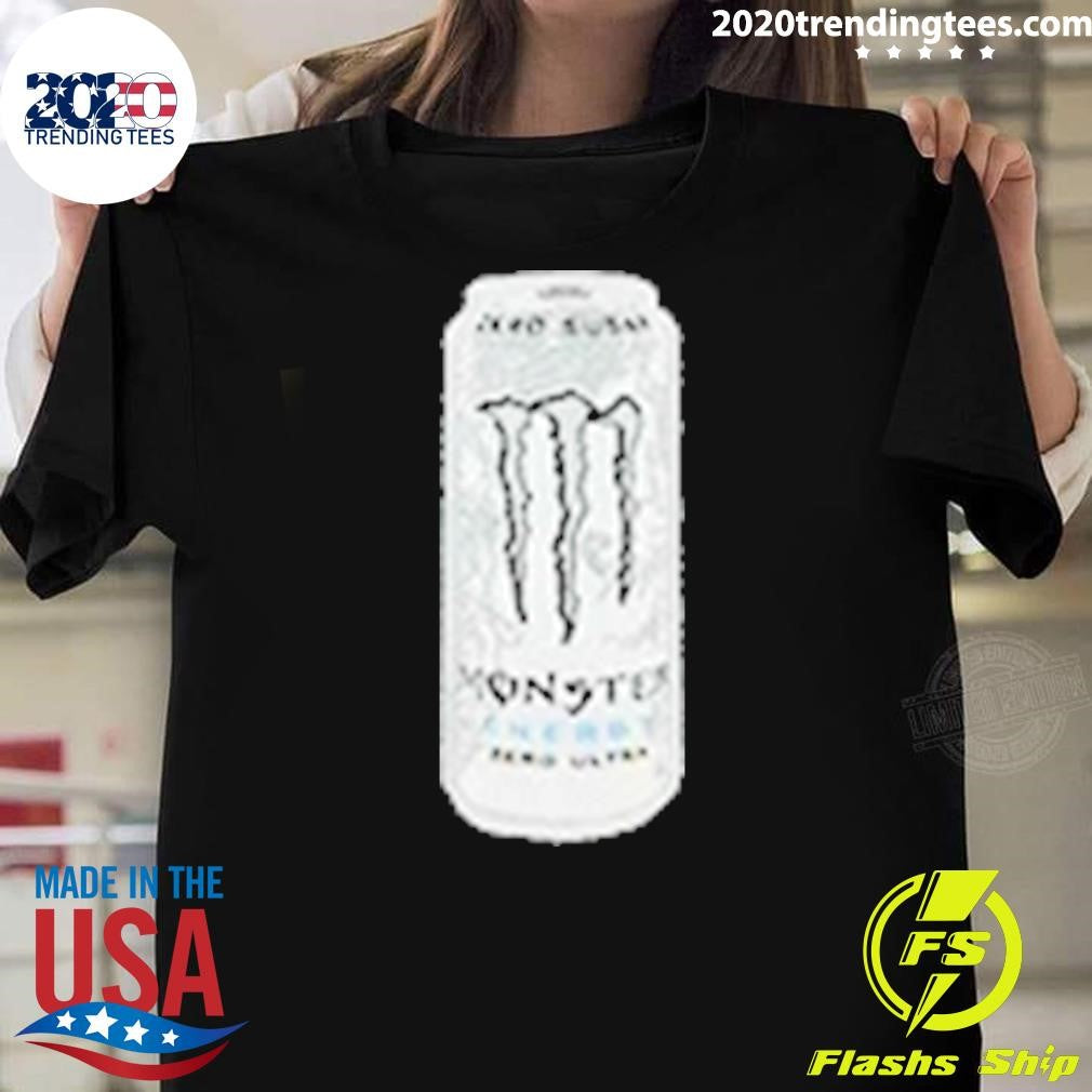 Graphite Embroidery White Monster Patch Shirt