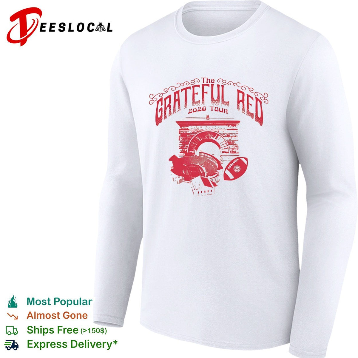 Grateful Dead The Grateful Red 2026 Tour Camp Randall Wisconsin Badgers Football College shirt