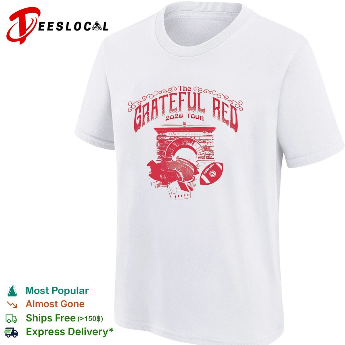 Grateful Dead The Grateful Red 2026 Tour Camp Randall Wisconsin Badgers Football College shirt