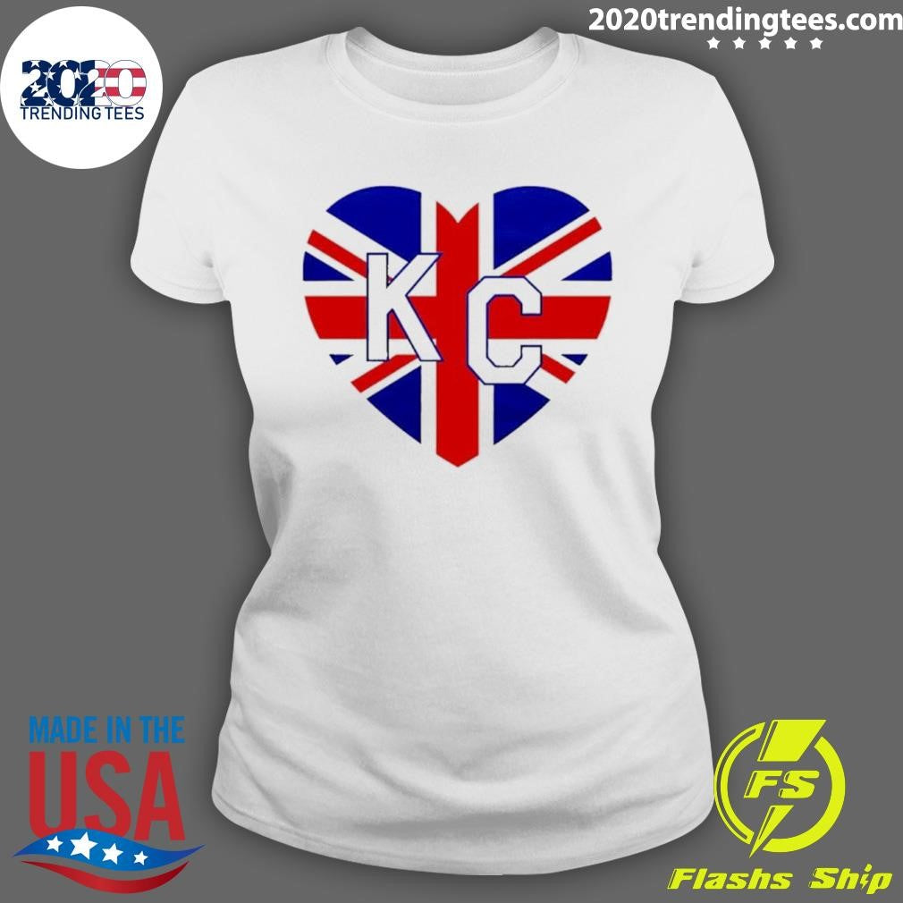 Great Britain Kansas City Kc In Heart Shirt