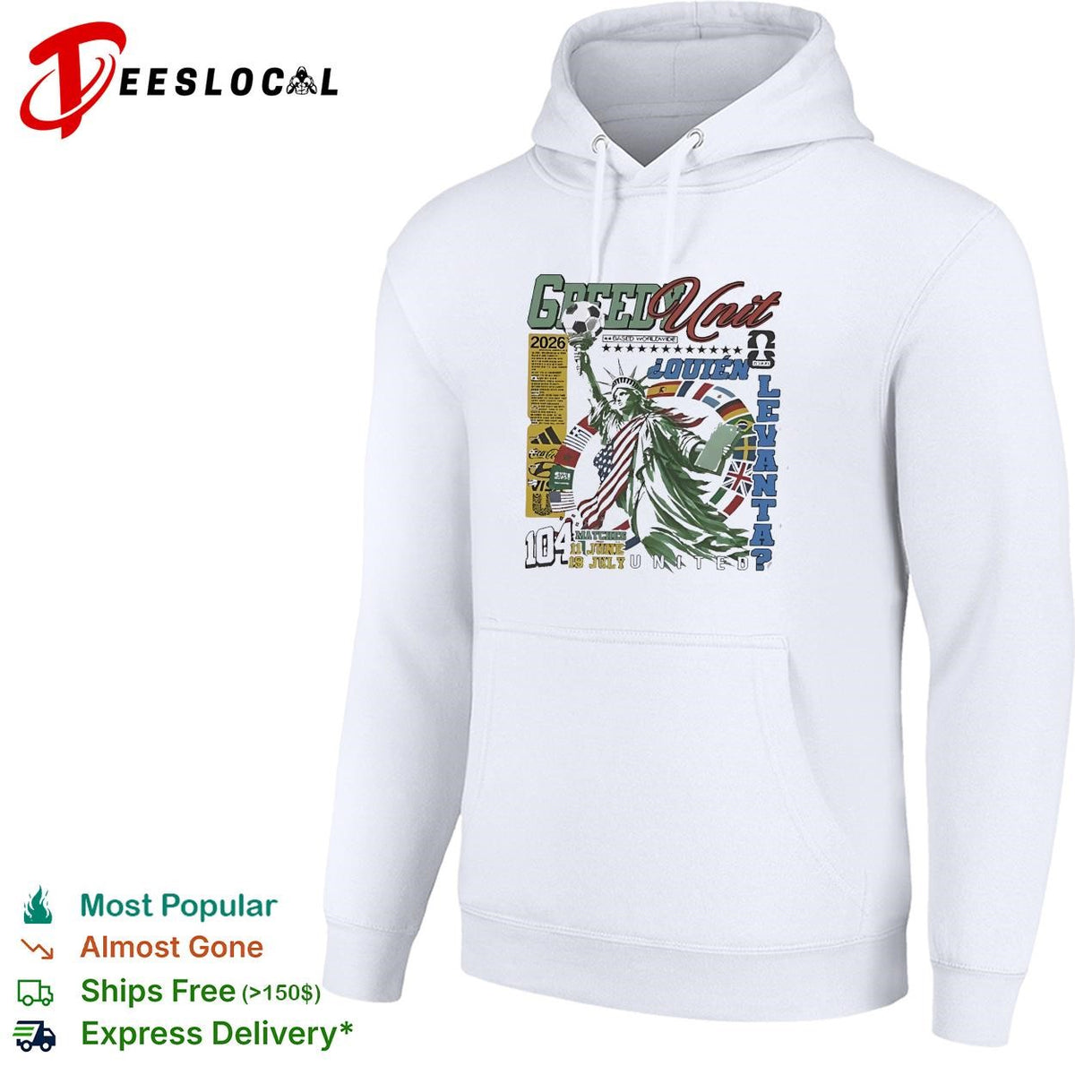 Greedy Unit World Cup 2026 Statue Of Liberty Soccer Graphics shirt