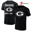 Green Bay Packers back in black logo shirt